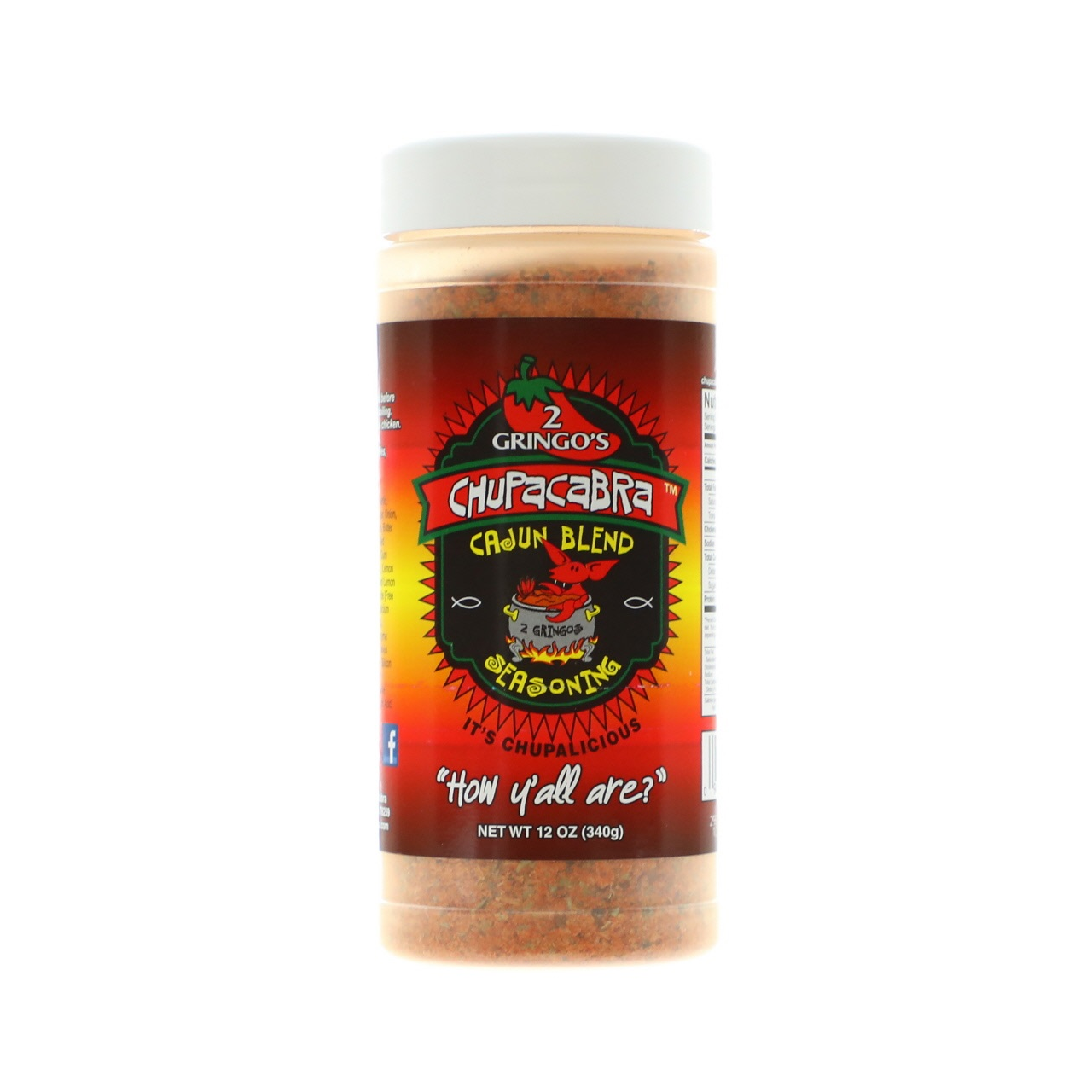 2 Gringos Chupracabra 'Cajun Blend' BBQ Rub - 340g