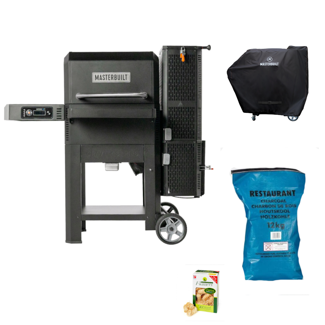 Masterbuilt 600 Gravity Smoker Bundle  (Grill, Cover, Charcoal & Firelighters))