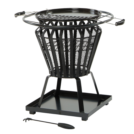 Lifestyle Signa Fire Basket with bbq grill
