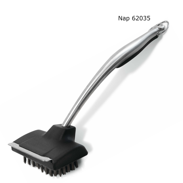 Pro Grill Brush - Stainless Steel with Scraper