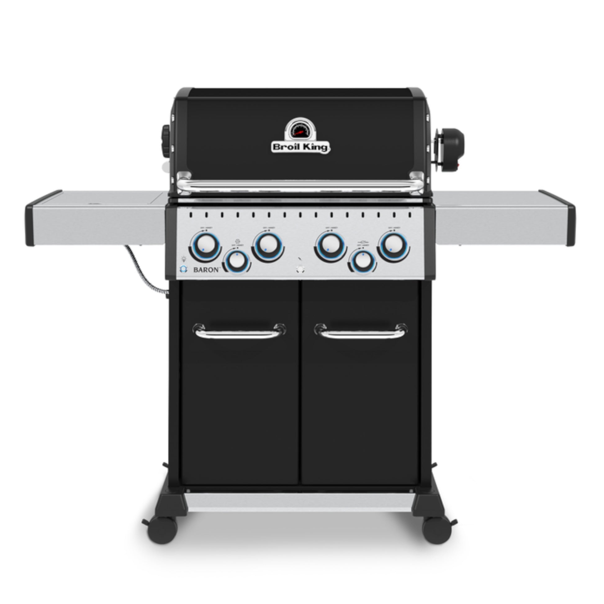 Premium grill in black and silver