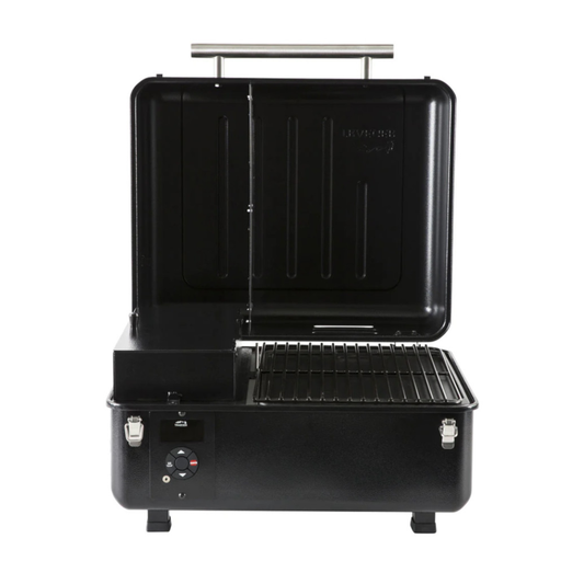 Black portable BBQ