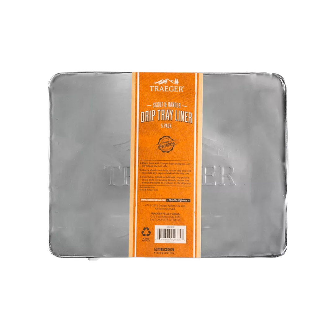 Drip tray liner for barbecuing