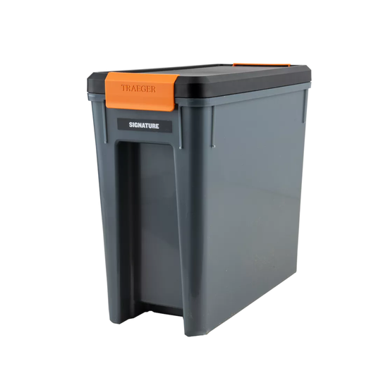 Traeger bin in dark grey